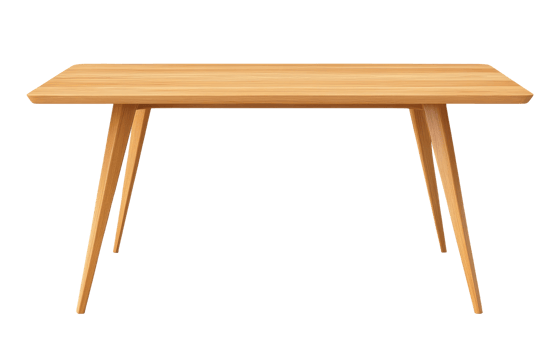 Empty wooden table isolated on transparent background png