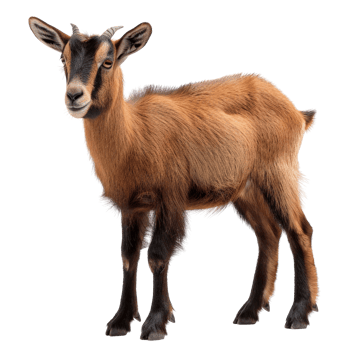 Adorable Young Brown Goat Farm Animal Wildlife Photography png