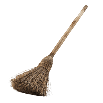 Rustic Handmade Broom Cleaning Tool Witchcraft Household Item Natural Fiber Broom png