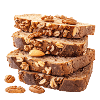Delicious Nutty Multigrain Bread Slices Healthy Food Photography png