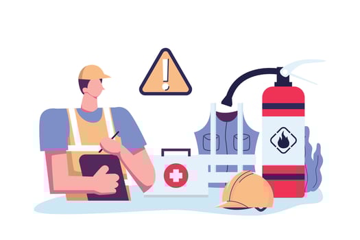 Occupational Safety and Health Administration flat illustration vector