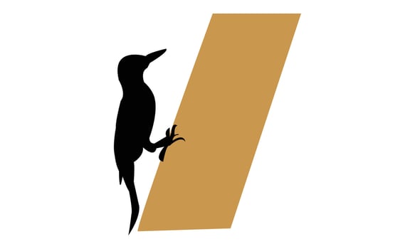 Woodpecker Black Silhouette Design vector