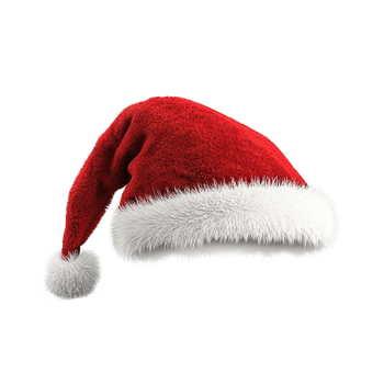 red santa's hat on transparent background png