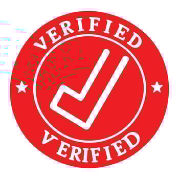 Trustworthy Verified Red Stamp vector