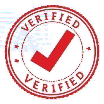 Trust Verified Red Icon vector