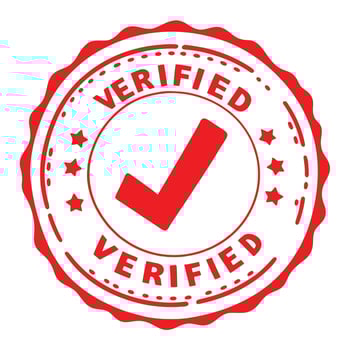 Red Stamp for Verification vector