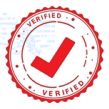 Red Verified Badge Icon vector