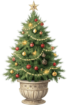 Joyful Christmas Tree Clipart for Holiday-Themed Scrapbooking Ideas. . png