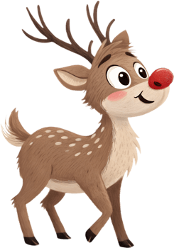 Glowing Reindeer Clipart for Merry Holiday-Themed Digital Artwork. . png