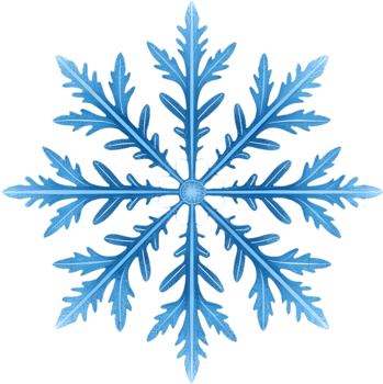 Geometric Frost Pattern Snowflake Clipart for Stylish Christmas Graphics. . png