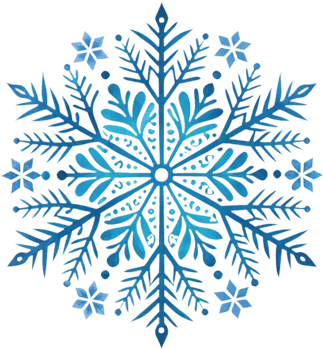 Delicate Snowflake Clipart Perfect for Seasonal Social Media Posts. . png