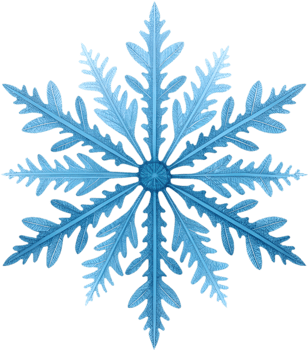 Delicate Snowflake Clipart with Unique Geometric Frosty Patterns. . png