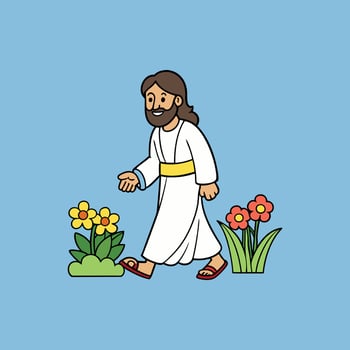 Faith in Art Cute Jesus Christ Clipart for Every Purpose vector