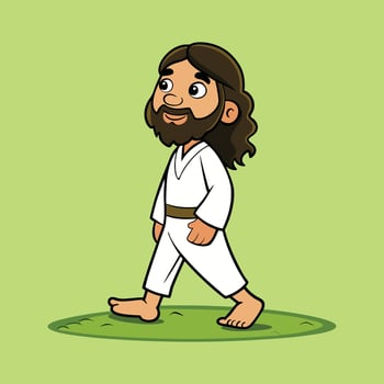Charming and Joyful Jesus Christ Illustration vector