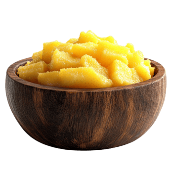 3D Rich Mashed Potatoes in a Wooden Bowl AI-Generativ png