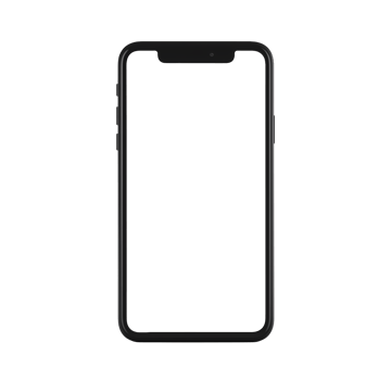 Empty mobile phone mockup template isolated on transparent background png