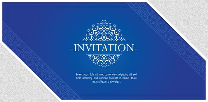 Colorful invitation background style ornamental pattern vector