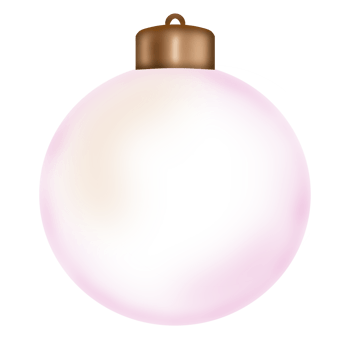 Pink christmas ball isolated on white transparent background png