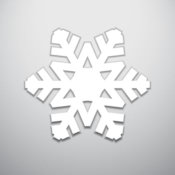 Cut out christmas snowflake vector