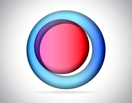 Abstract round colorful glass vector