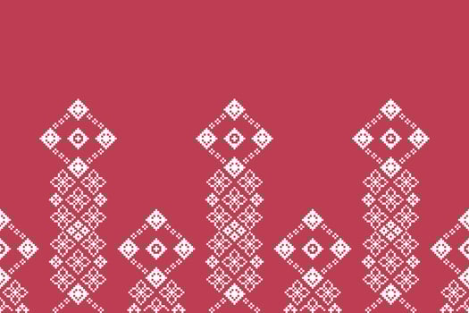 Motif violet and purple color background fabric pattern cross stitch motif pattern. vector