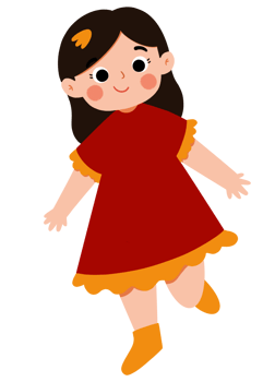 Cute girl in red png