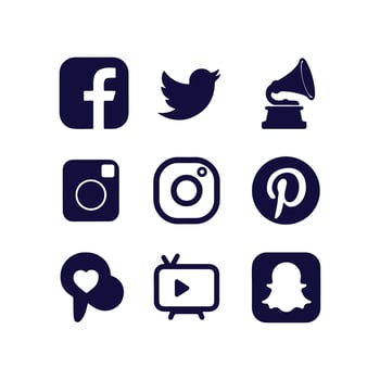 Popular social icon applications with rounded corners. Realistic Collection of popular social media logo icons. vector