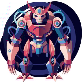 A flat illustration of strong fighter character vector