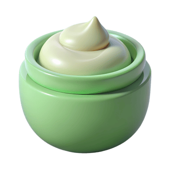 Vegan natural cream jar 3d illustration isolated. Self skin care concept png