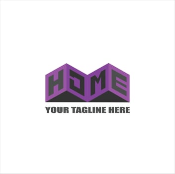 home logo icon with creative illustration vector