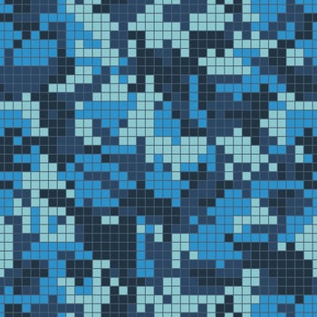 Digital camouflage pattern background, seamless military blue clothing style. Camo repeat print for wallpapers, tile or prints on fabric. vector