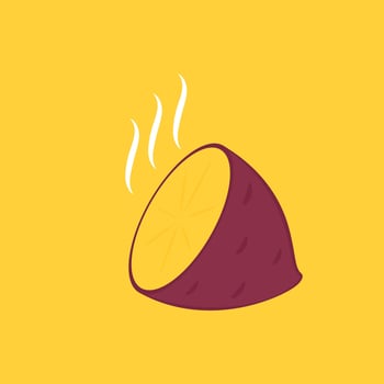 Sweet potato. Organic healthy vegetable. vector