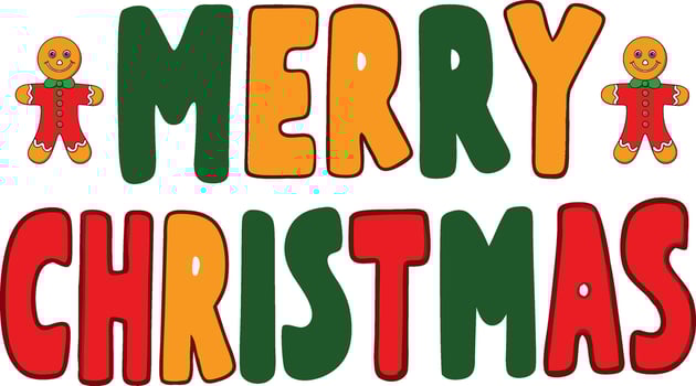 Merry Christmas Gingerbread Men Festive Holiday Season Greetings vector