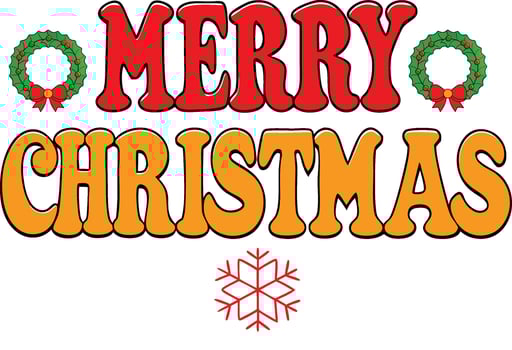 Merry Christmas Festive Holiday Greetings Winter Snowflake Wreaths vector