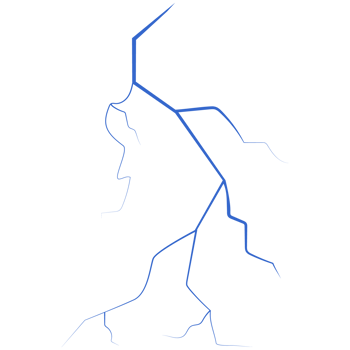 Powerful electrical current energy. Flash of lightning in a magic frame. Neon discharge in smoke effect. png