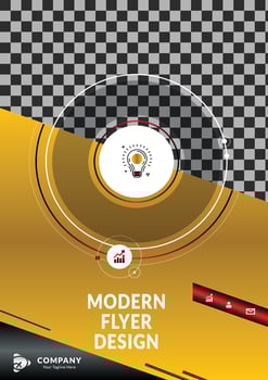 Business Flyer Design - Brochure Template, Clean Business Flyer Design. vector