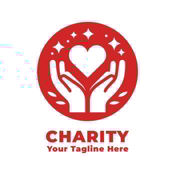 Logo Simple Charity Design vector