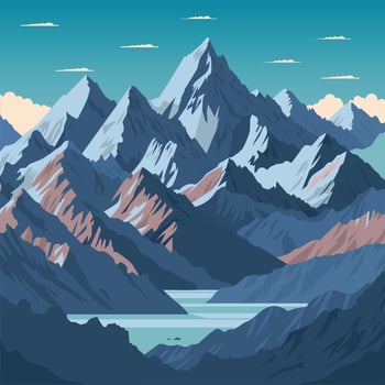 Majestic Mountain Landscape vector