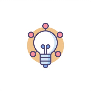 A light bulb with a bunch of people inside it vector