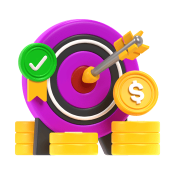 Business Target in 3d Illustration png