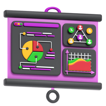 Business Presentation in 3d Illustration png