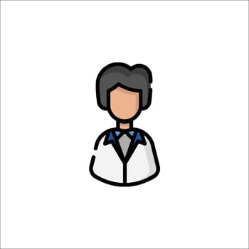 A doctor icon in a flat style vector