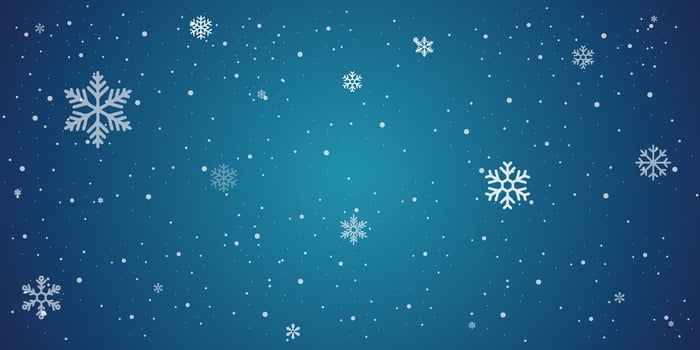 Magical heavy snow flakes backdrop. Snowstorm speck ice particles. Snowfall sky white teal blue wallpaper. Rime snowflakes. Snow hurricane landscape, snowflakes on dark blue vector