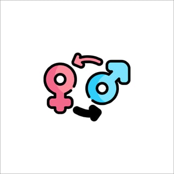 A male and female symbol on a white background vector