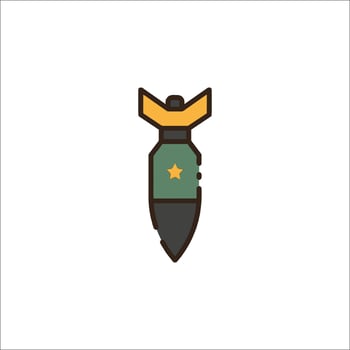 A bomb icon with a star on it vector