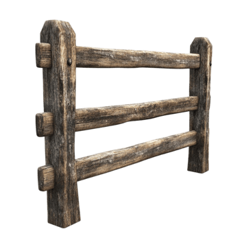 Wooden Fence Isolated on Transparent Background png