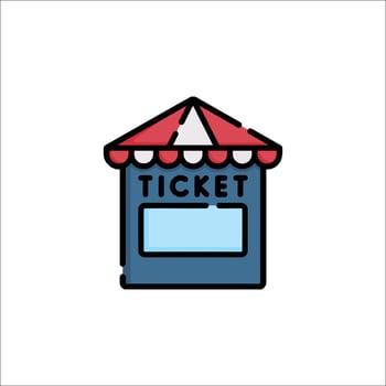Ticket booth icon illustration vector