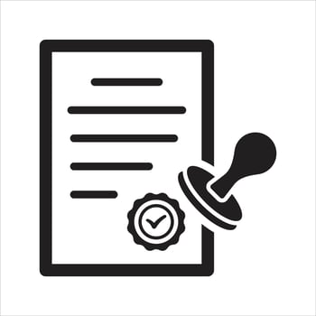 pproval icon. Approved. Document icon vector