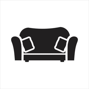 Sofa icon. Armchair, Furniture icon vector