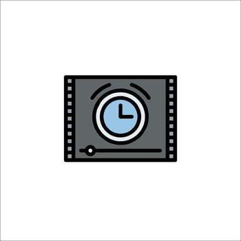 A clock icon on a white background vector